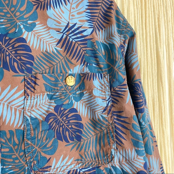 Duluth Trading Co Relaxed Fit Tropical Print Long Sleeve Button Shirt Medium - Picture 6 of 13